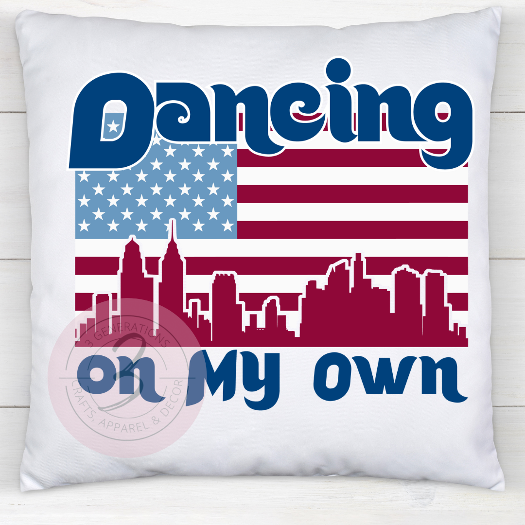 Dancing on my own 14 by 14 inch pillow
