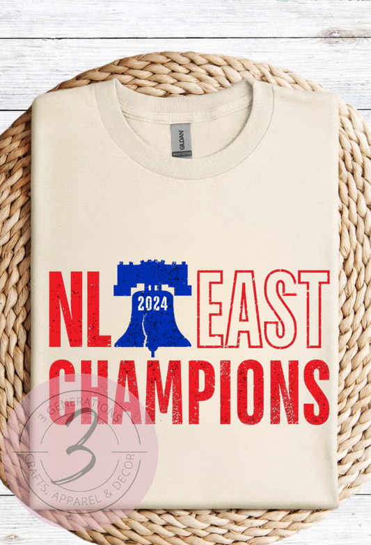 NL East Champions Distressed Bell Graphic Tee