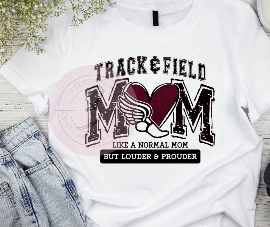 Track and Field mom like a normal mom but louder Graphic Tee