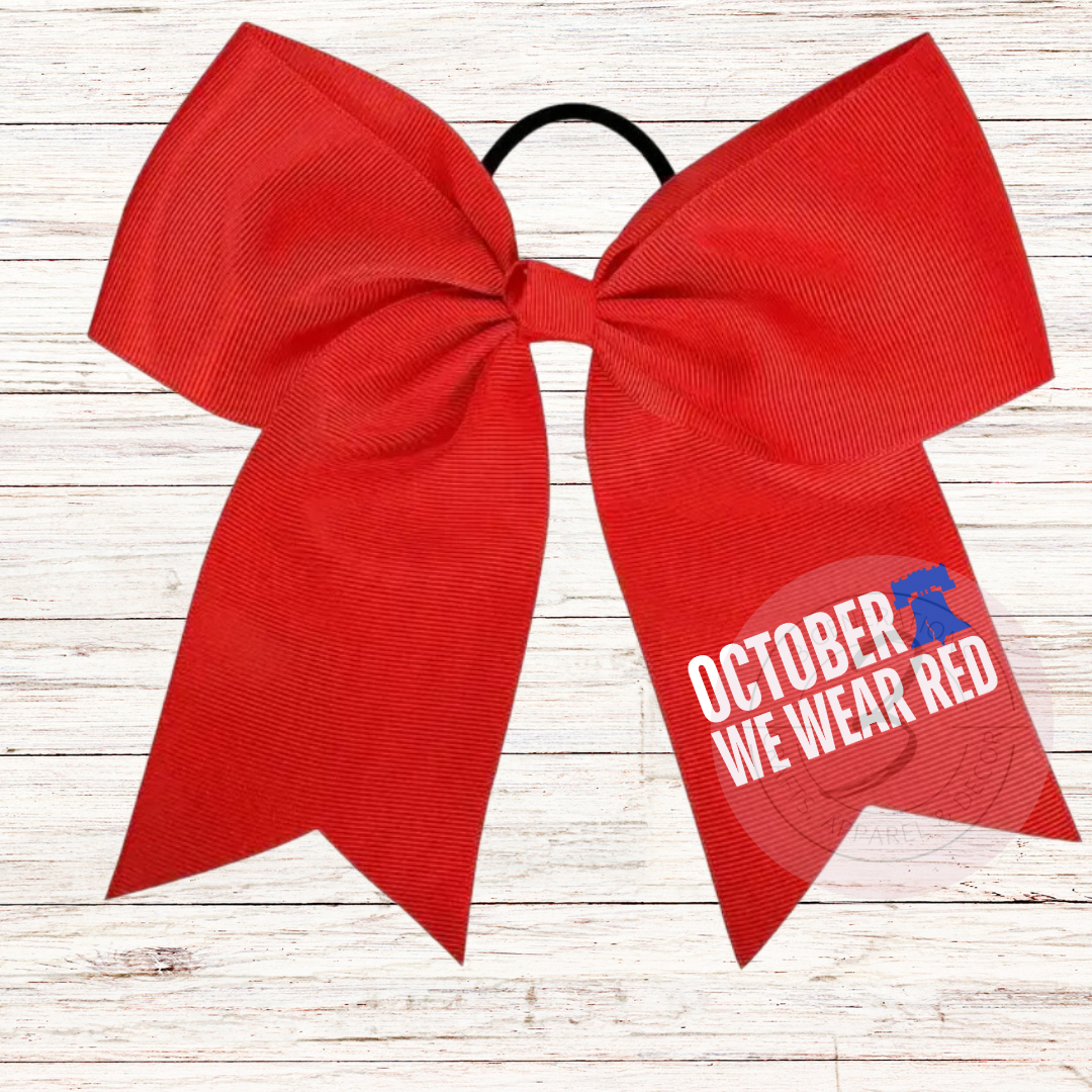October we wear red Ponytail Bow