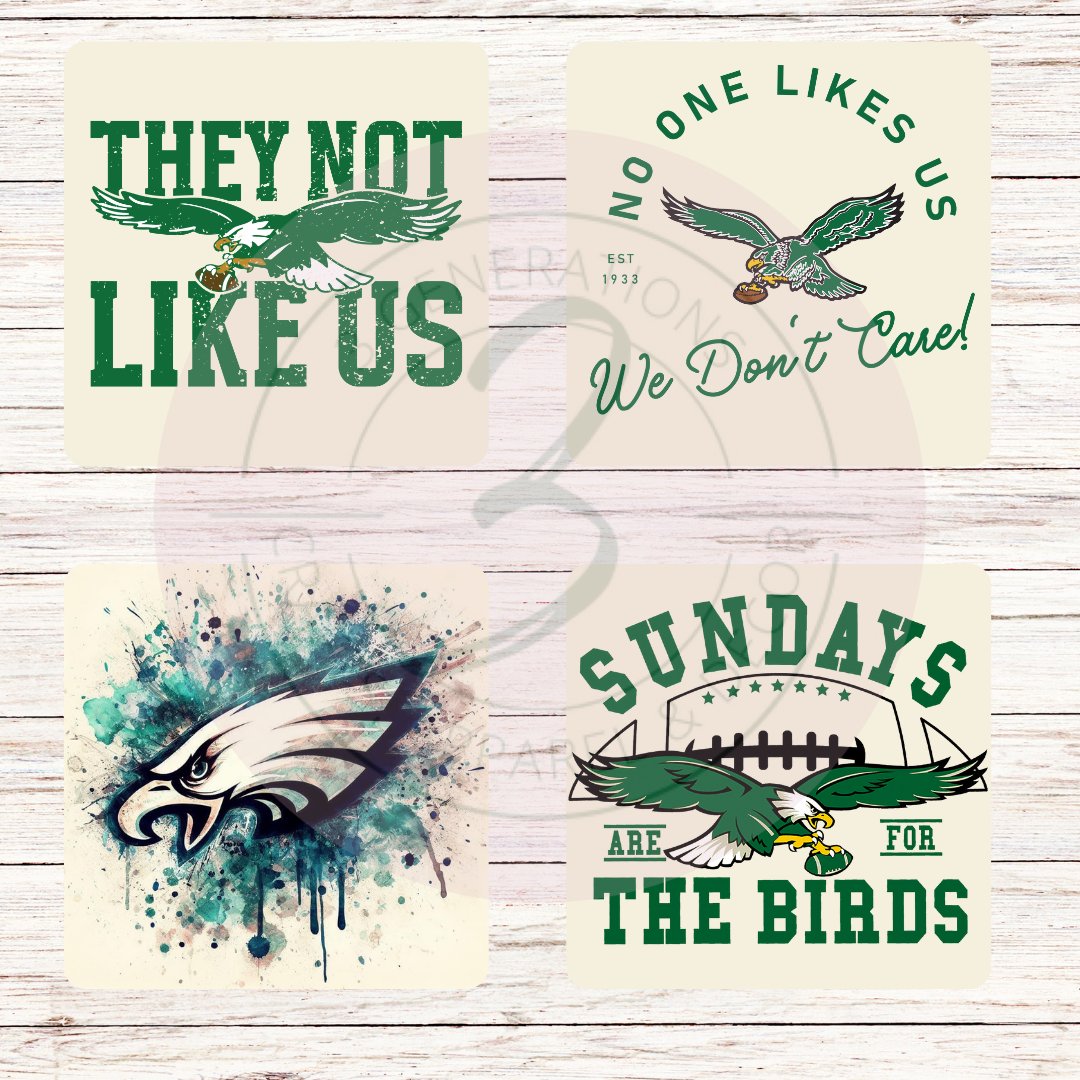 Set of 4 vintage Eagles coasters