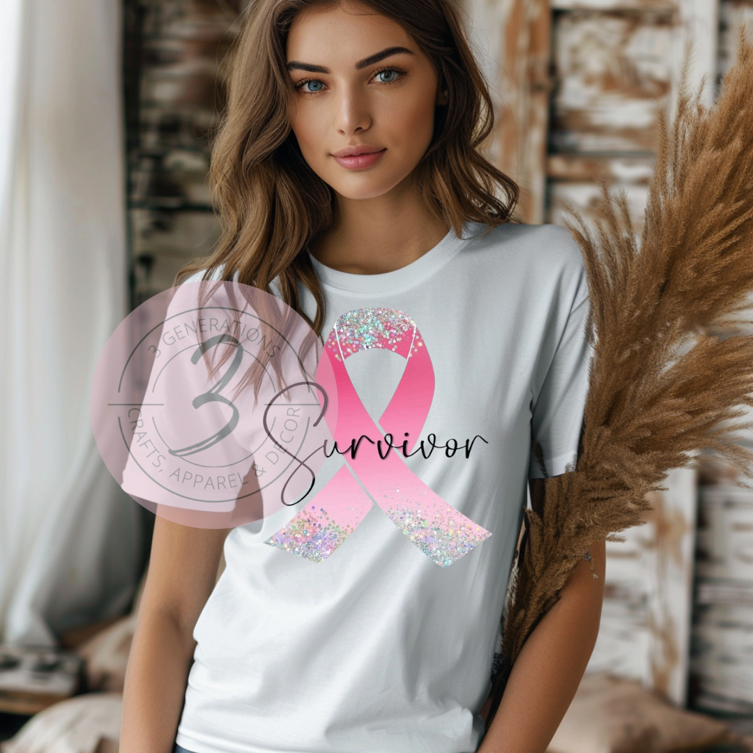 Survior Ribbon Graphic Tee