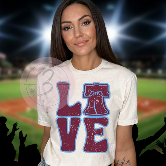 Phillies Love Bell Graphic Tee