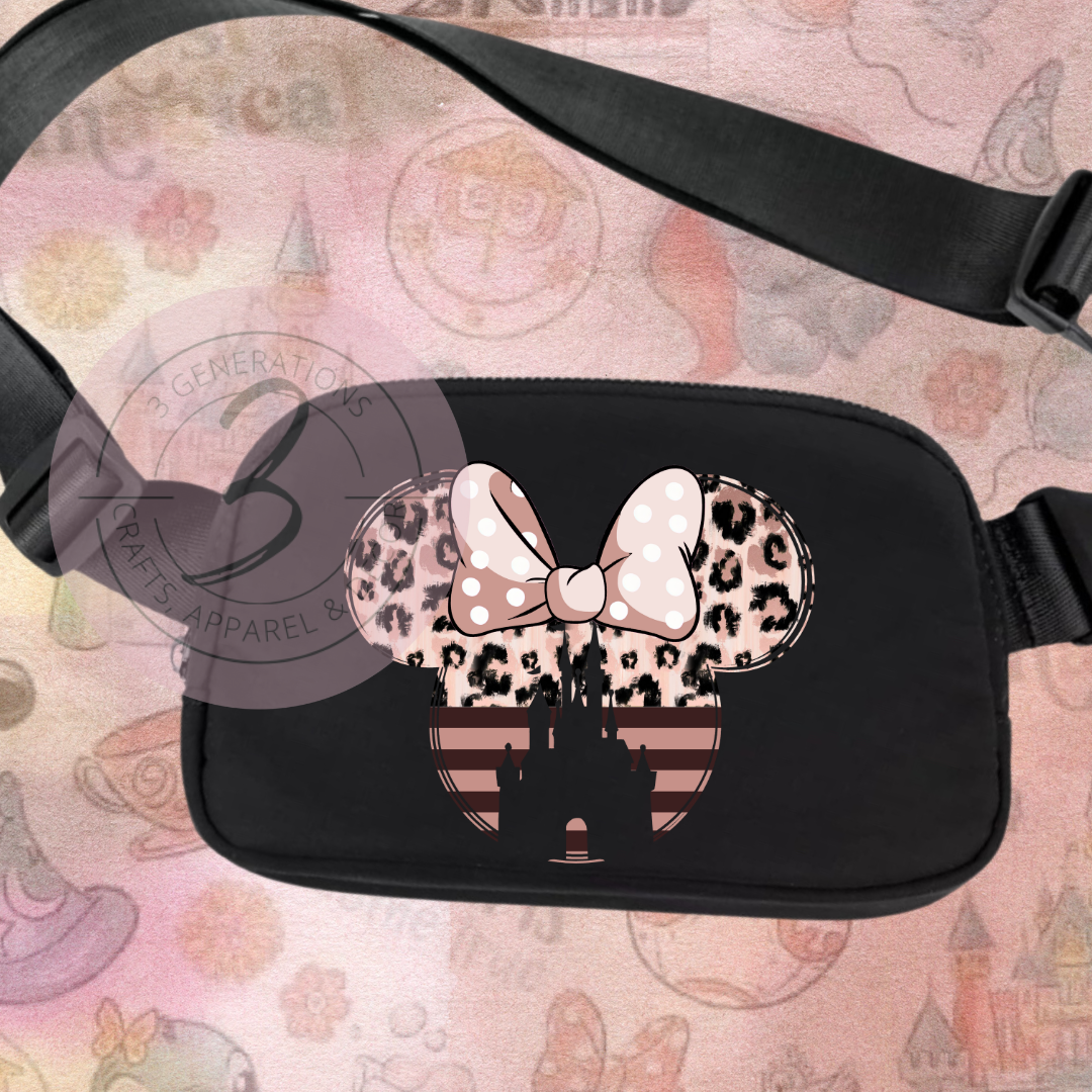 Leopard Minnie Adjustable Belt Bag