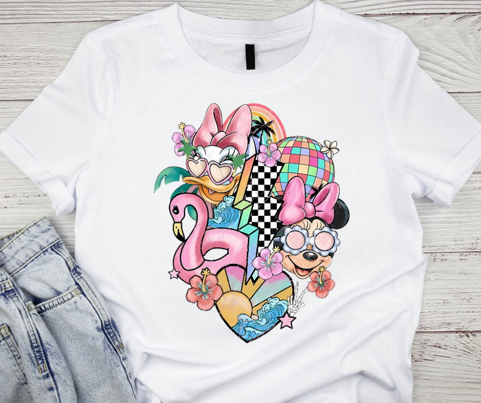 Minnie/Daisy Checkered Graphic Tee