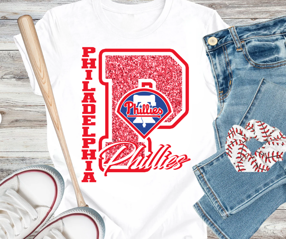 Faux Sparkly P Graphic Tee