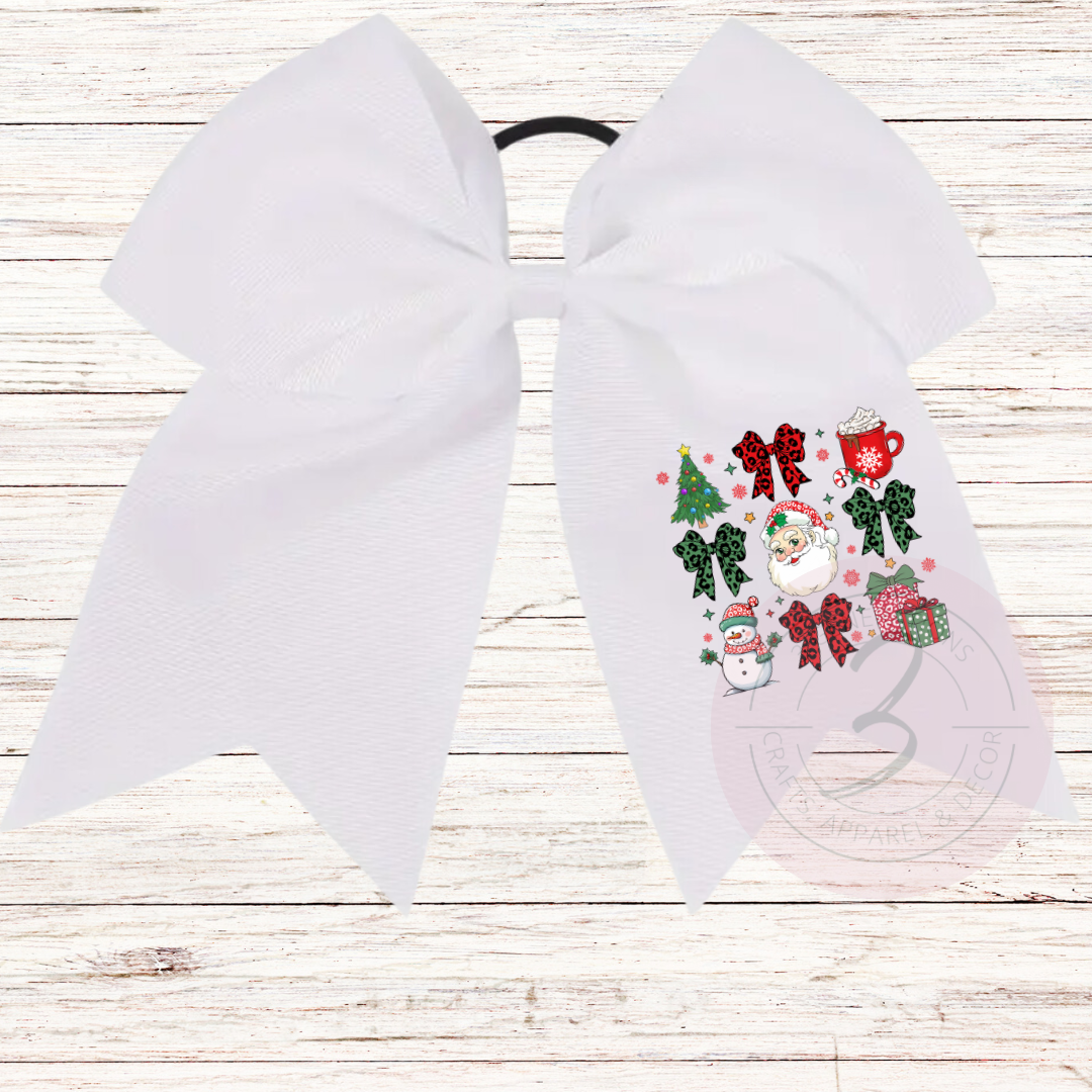 Santa Coquette Ponytail Bow