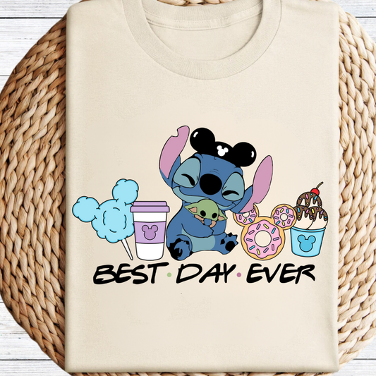 Best Day Ever Stitch Graphic Tee