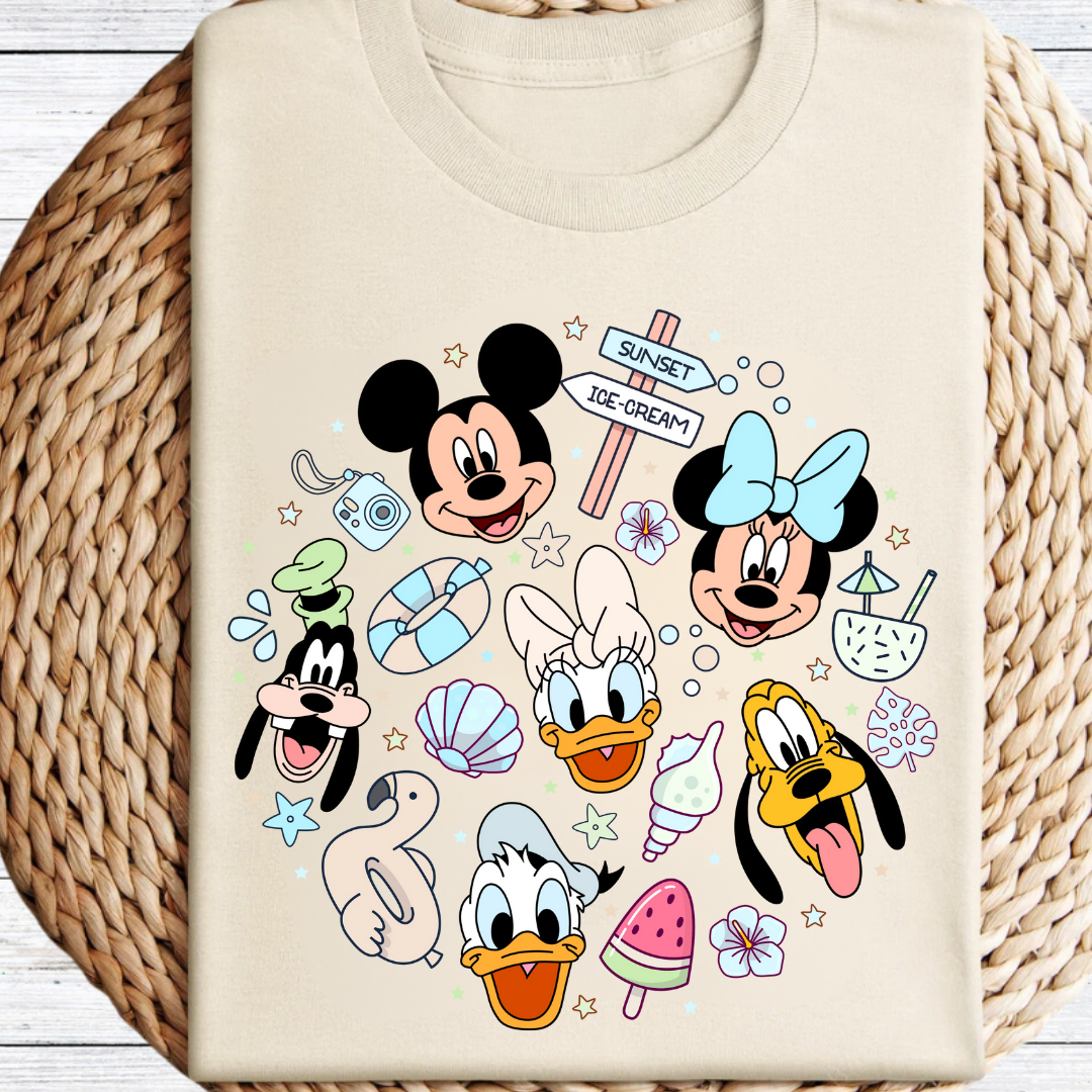 Mickey & Friends Beachy Graphic Tee