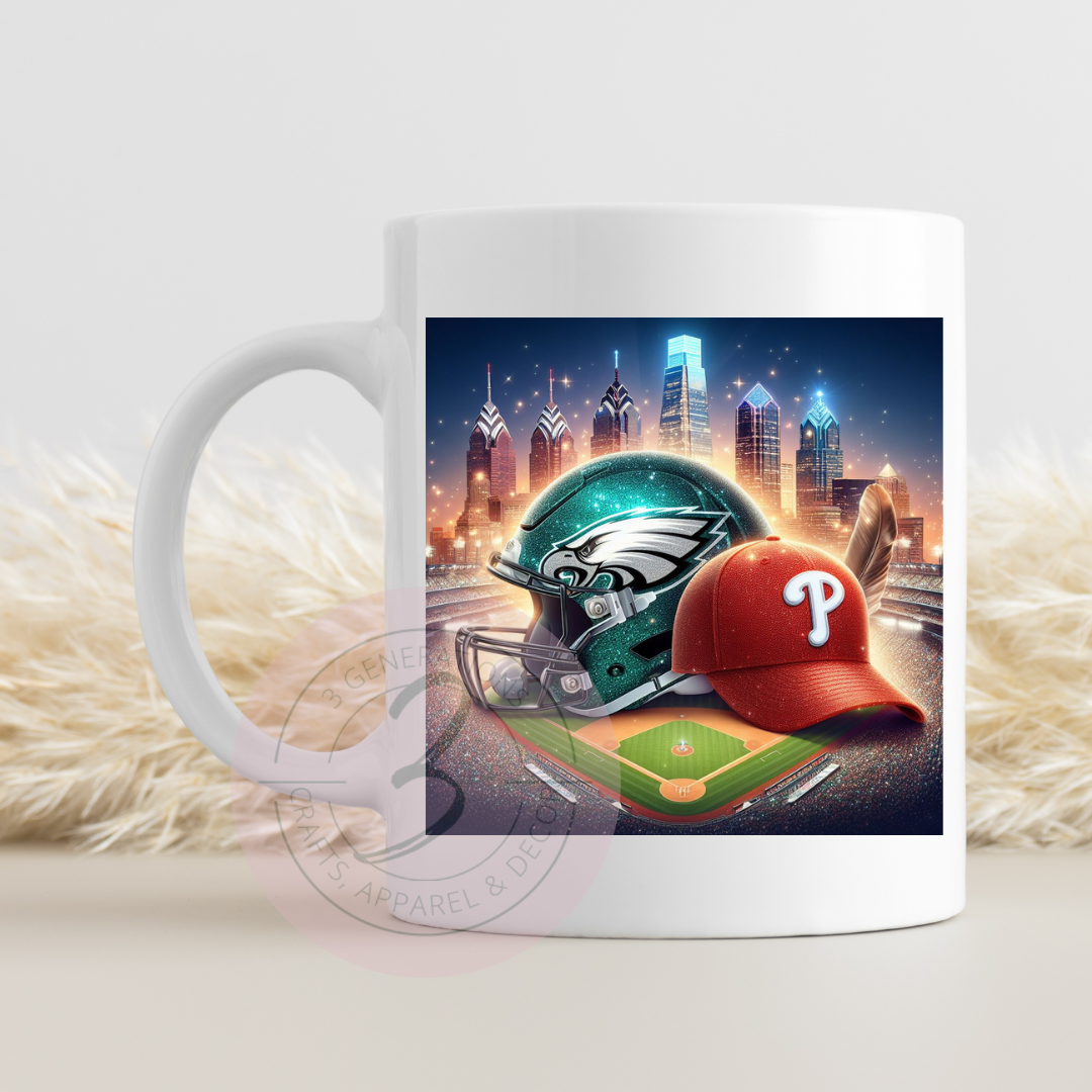 15 oz Eagles/Phillies Helmet Mug