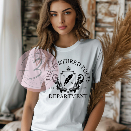 Tortured Poets Monochromatic Graphic Tee
