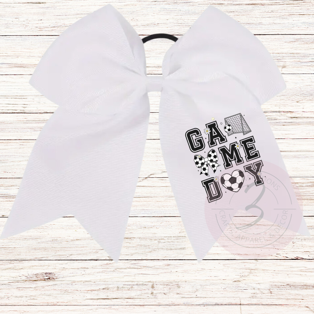 Game Day Soccer Ponytail Bow