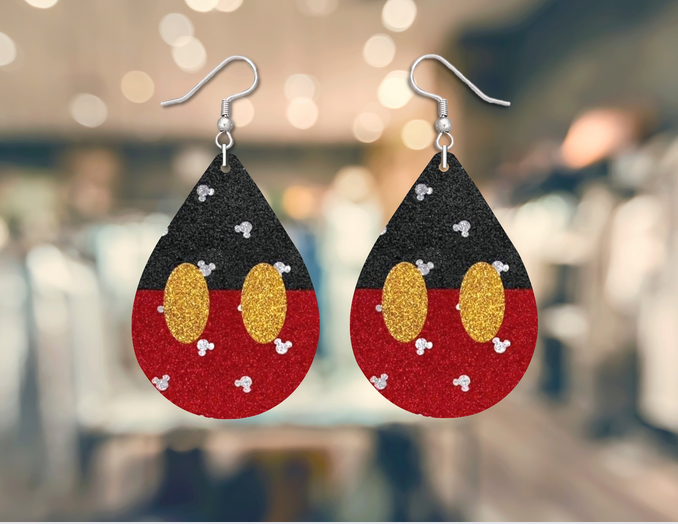 Mickey Tear Drop Earrings