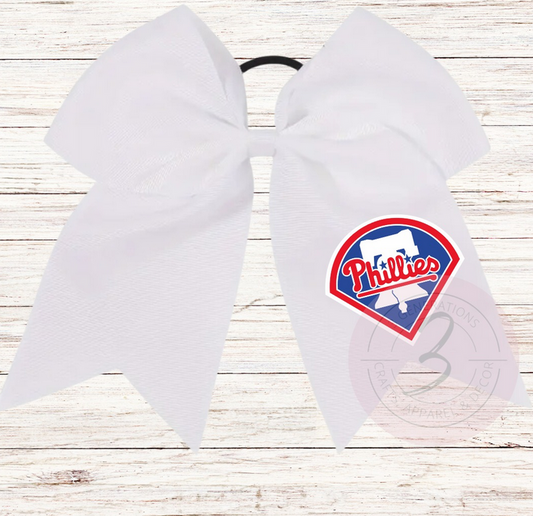 Phillies Logo Ponytail Bow
