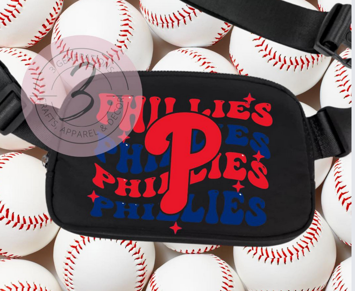 Phillies Wavy Adjustable Belt Bag
