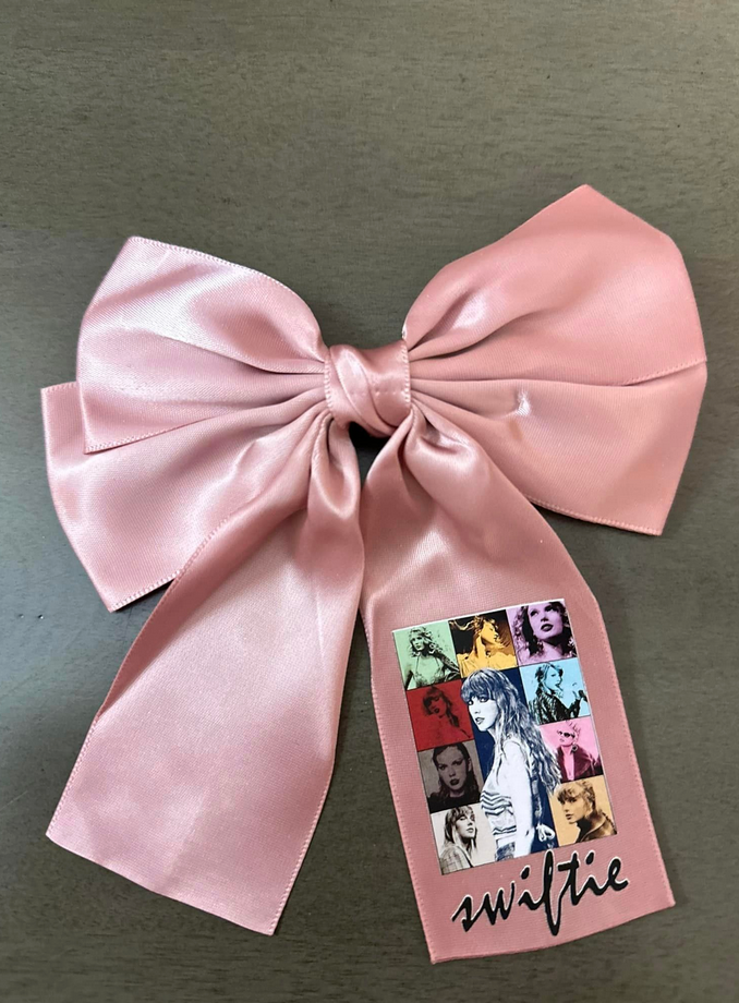 Pink Eras Tour Alligator Clip Bow