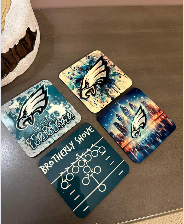 Set of 4 Eagles coasters