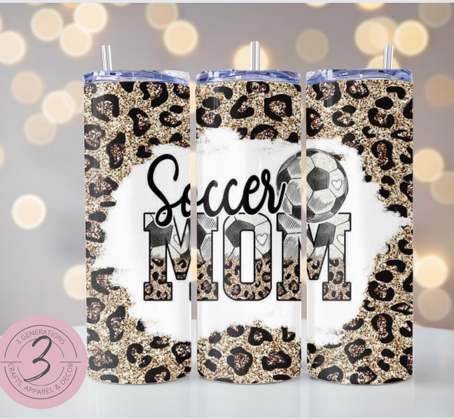 soccer mom leopard Tumbler