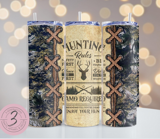 Hunting Rules Tumbler