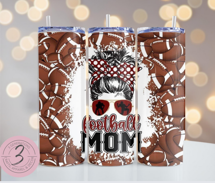 Football mom tumbler