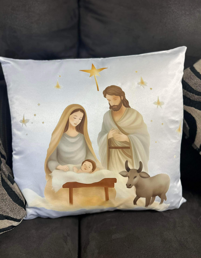 The Manger 14 by 14 inch pillow