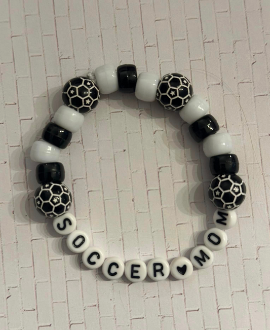 Soccer Mom Pony Bead Bracelet