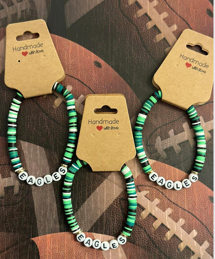 Eagles Clay Bead Bracelet