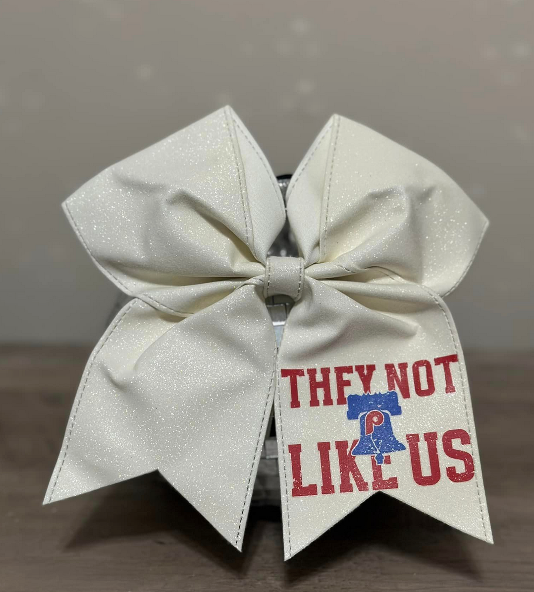 They Not like us sparkly Ponytail Bow