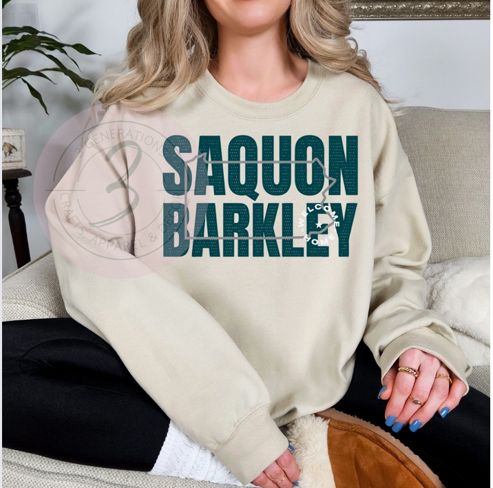 Saquon Barkley PA silhouette Crew Neck Sweatshirt