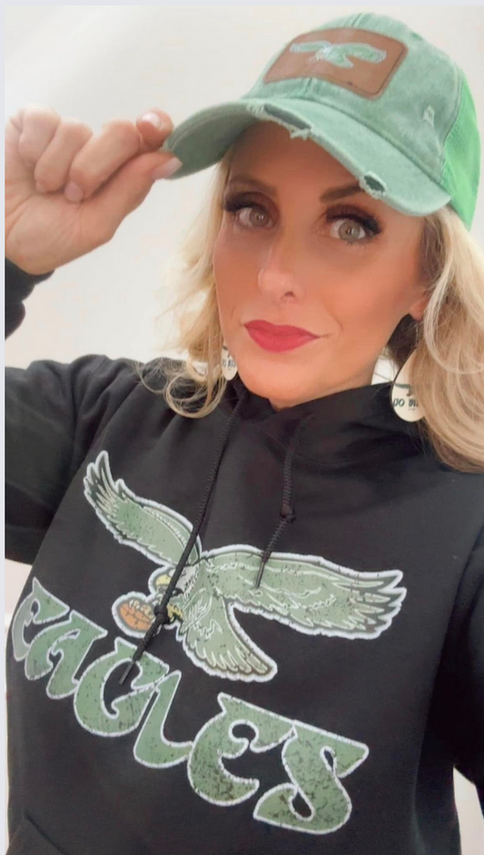 Vintage Distressed Eagles Hoodie