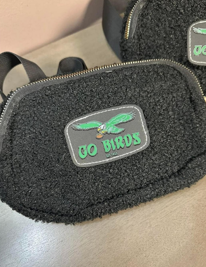 Go Birds Fleece Belt Bag with Leatherette Patch