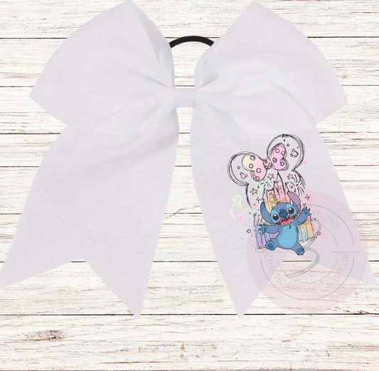 Stitch Castle Ponytail Bow