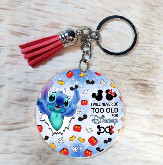 2" Stitch never too old for Disney keychain