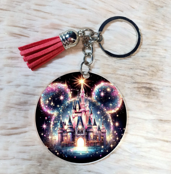 2" Disney Castle skyline keychain
