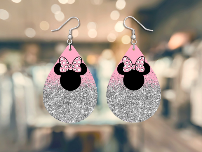 Minnie Sparkle Tear Drop Earrings