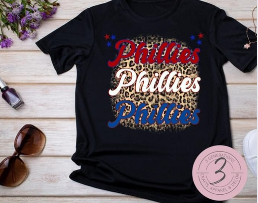 Phillies Leopard Graphic Tee
