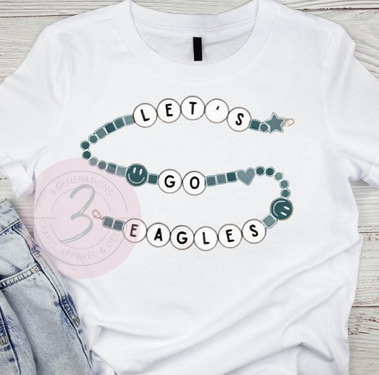 Let's Go Phillies/Eagles Bracelet Graphic Tee (multiple styles)