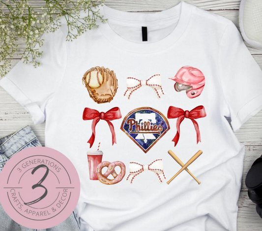 Phillies Coquette Graphic Tee (mulitple styles)