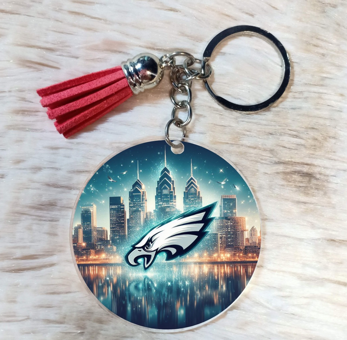 Eagles Skyline 2" keychain