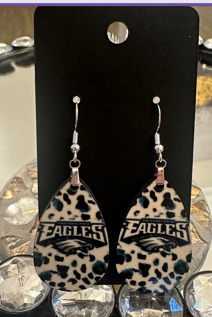 Leopard Eagles Tear Drop Earrings