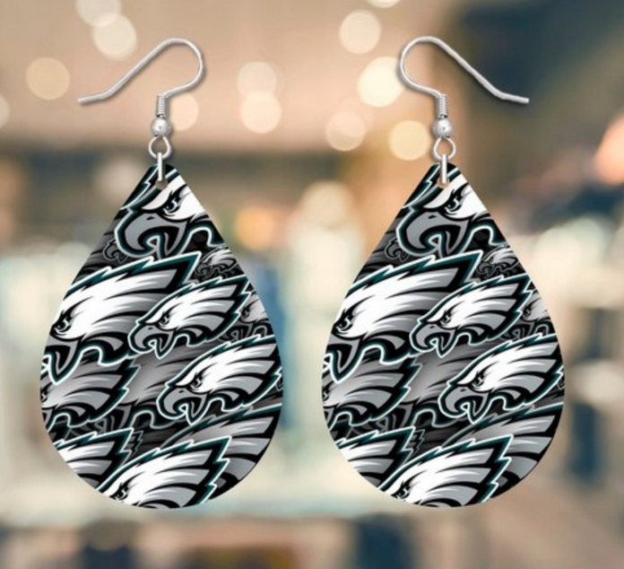 Eagles Montage Tear Drop Earrings