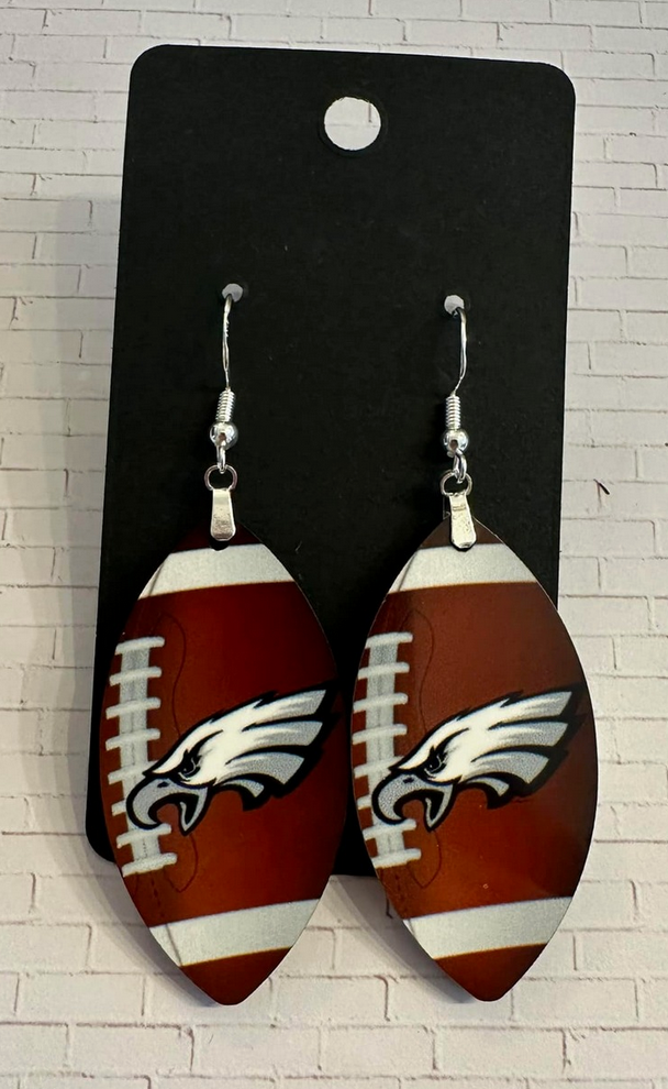 Eagles Football Shaped Earrings