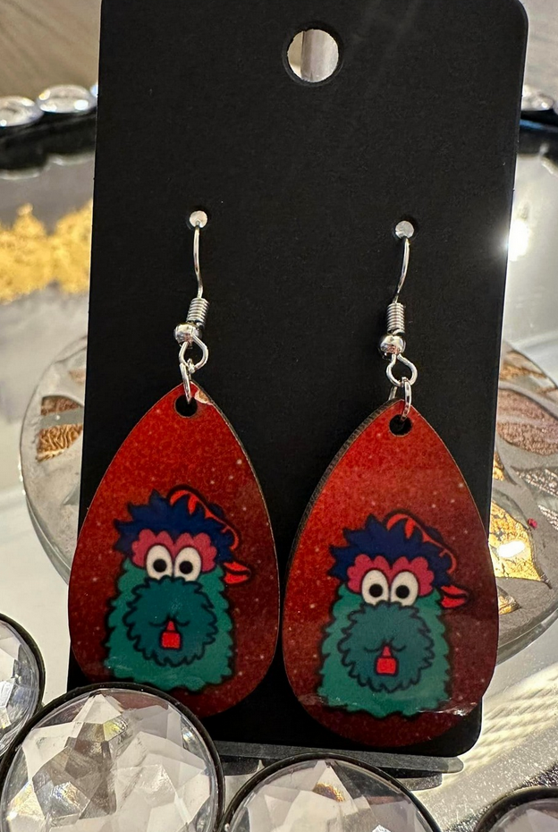 Phanatic Head Tear Drop Earrings
