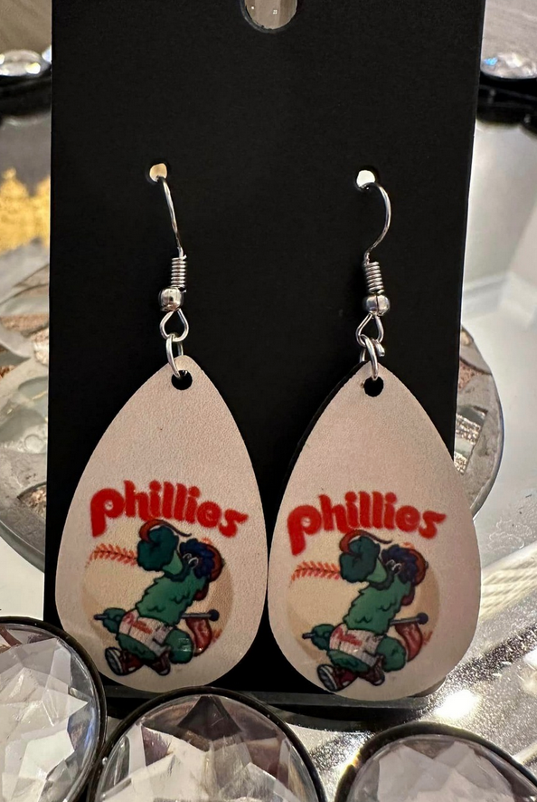 Phanatic Baseball Tear Drop Earrings