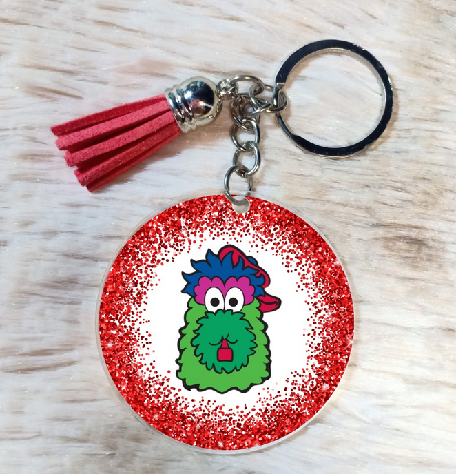 Phanatic Head with Glitter 2" keychain