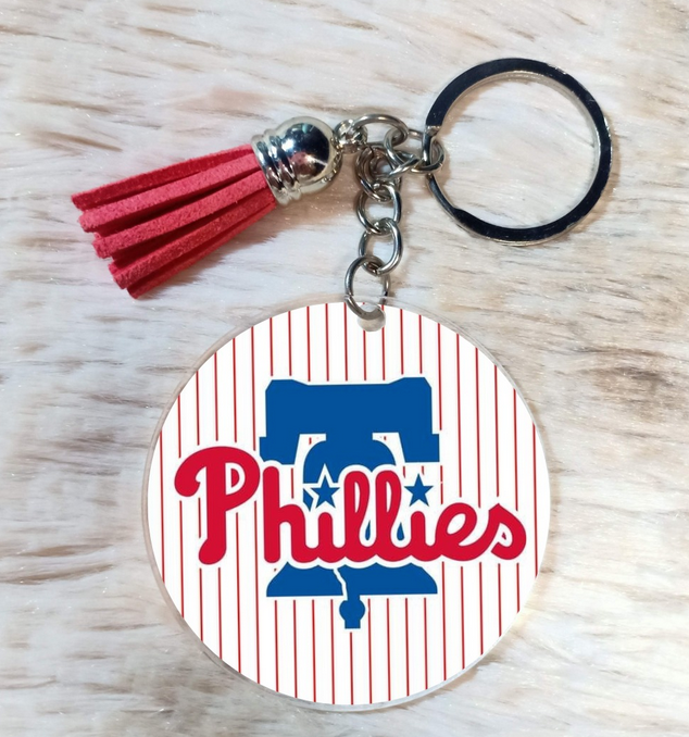 Phillies Pinstripe 2" keychain