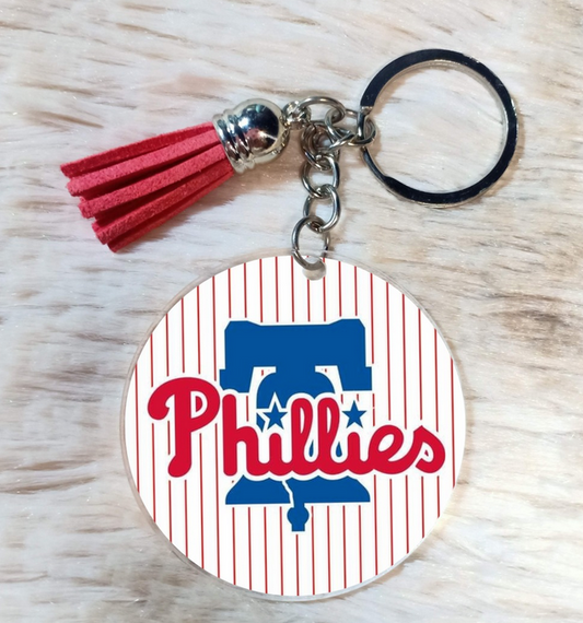 Phillies Pinstripe 2" keychain