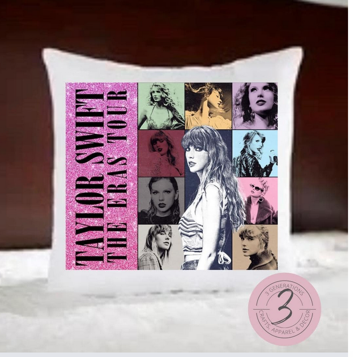 Eras tour 14 by 14 inch pillow