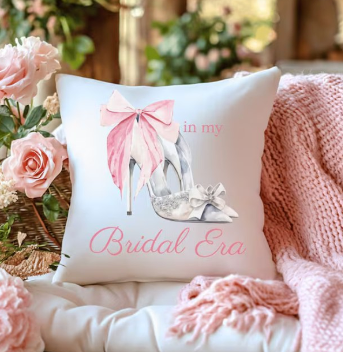 In my bridal Era 14 by 14 inch pillow