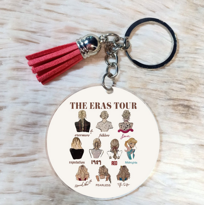 Eras Tour Hairstyles 2" keychain
